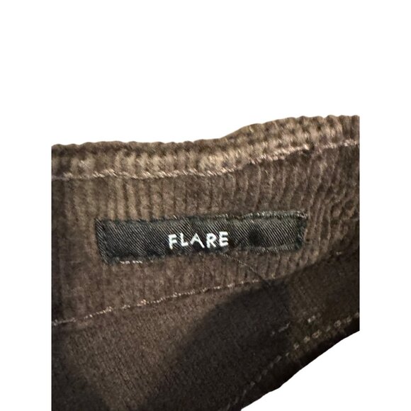 Calvin Klein Flare Corduroy Pants Women Size 12 Brown 99% Cotton Stretch RN 3600 - Picture 7 of 8